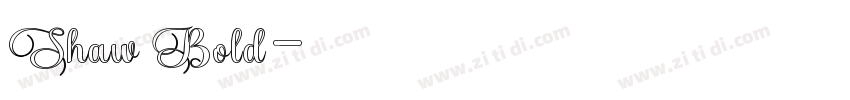 Shaw Bold字体转换